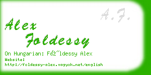 alex foldessy business card